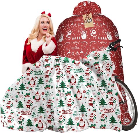 Christmas Bike T Bags 2 Pack 72”x60” Giant T Bags For Huge Ts