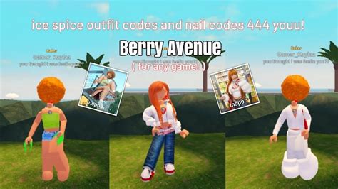 Berry Avenue Ice Spice Outfit Codes And Nail Codes Youu Gamer