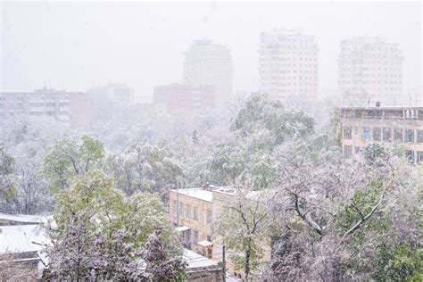 Heavy Snow In Moldova Stock Image Image Of Broken Landmark