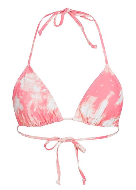 Hailys Damen Triangel Bikini Rosa Weiss Onlineshop