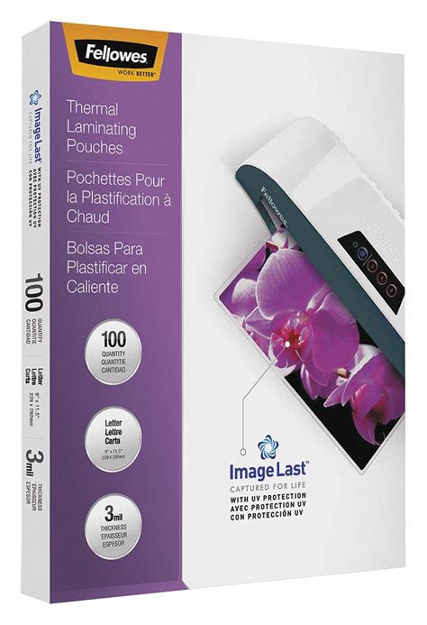 FELLOWES Hot Lamination 11 1 2 In Lg Laminating Pouch 56XG14 52454