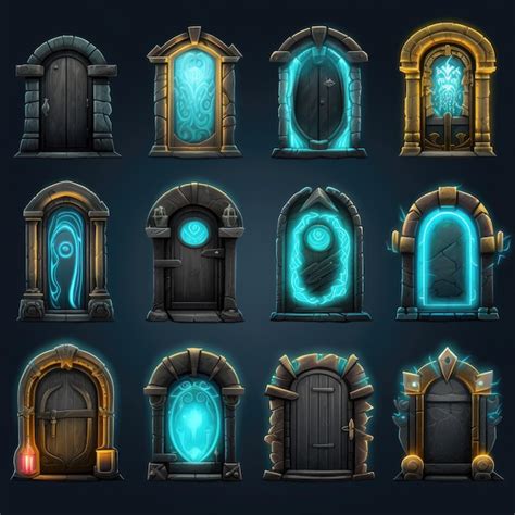Premium Ai Image Fantasy Door Portal Game Ai Generated Magic Entrance