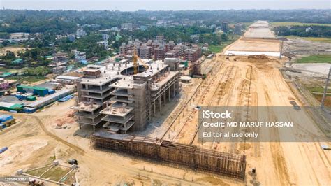 Aerial View Construction Site Of Coxs Bazar Railway Station Stock Photo ...