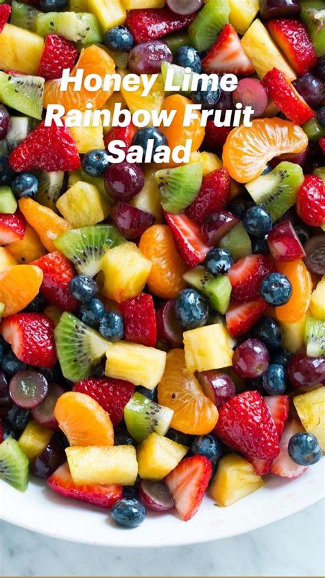 Honey Lime Rainbow Fruit Salad