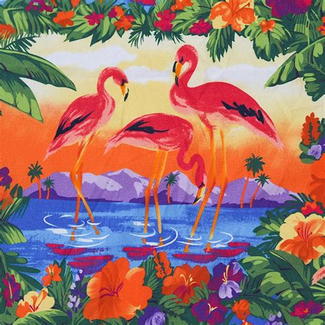 140cm Wide Flamingo Fabric Poplin 100 Cotton Fabric Stretch Cloth