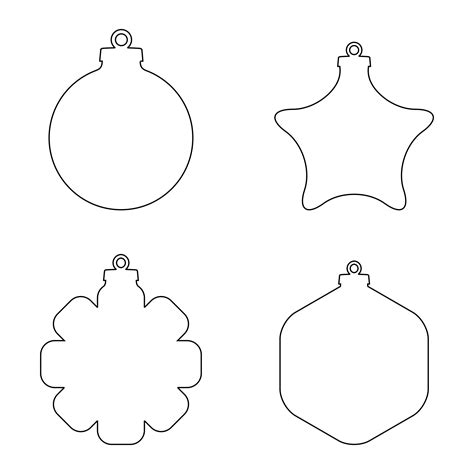 Christmas Ornaments Cutouts Printable Printablee