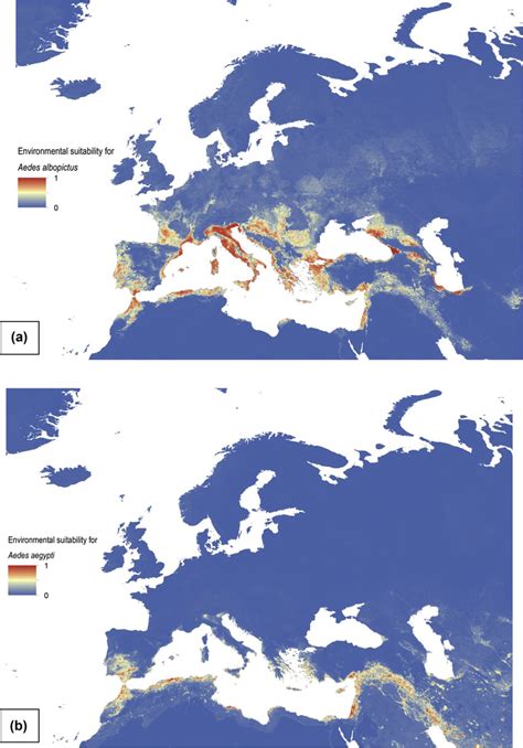 Predicted Distribution Of Aedes Albopictus And Aedes Aegypti The Maps ...