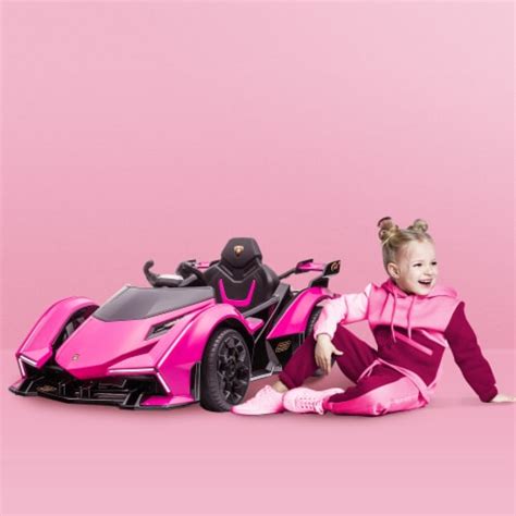 Pink Lamborghini GT 12V Kids Ride-On Toy Battery Powered Sports Car w/ Remote, 1 Unit - Kroger