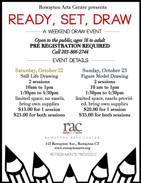 Ready, Set, Draw at RAC October 22 & 23 | RAC