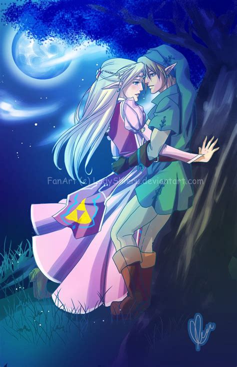 Commission Zelink Under The Moonlight By Ladyshieru On Deviantart