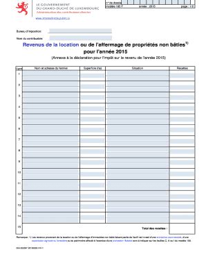 Remplissable En Ligne Revenus De La Location Ou De L Affermage De