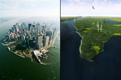 Manhattan 1609 Vs 2009 Natural Wonder To Urban Jungle