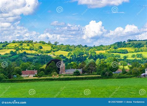 Chew Valley Ubley Village Somerset England Stock Image Image Of