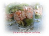 RECETTE VERRINES DE CREVETTES AUX KIWIS RECETTE VERRINES DE CREVETTES