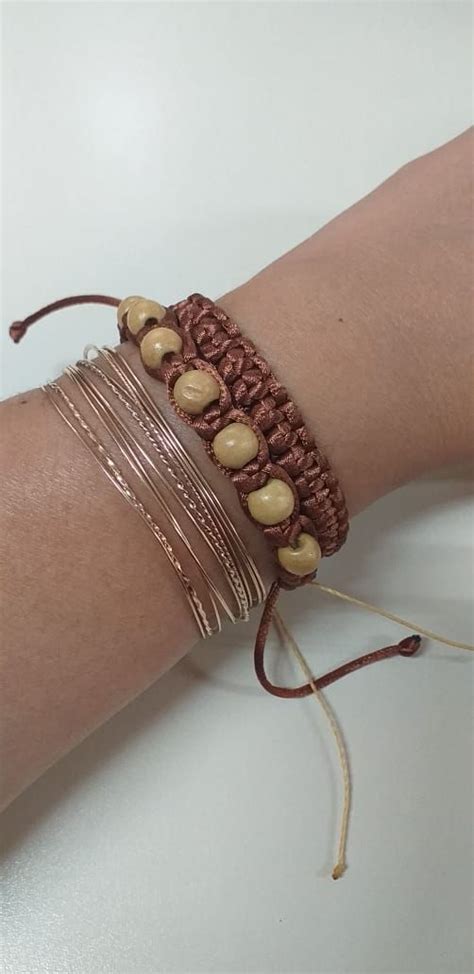 Aprenda A Fazer Pulseiras De Macram Leather Bracelet Gold Bracelet