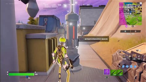 Fortnite Activate An Emergency Beacon At Tilted Towers Or Coney