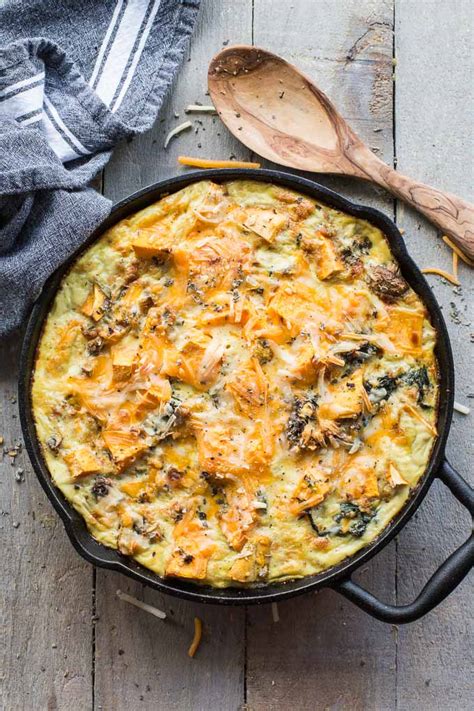 Sweet Potato Breakfast Casserole With Ground Turkey And Eggs Crumb