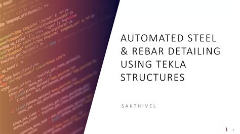 Steel And Rebar Detailing Using Tekla Structure PPT