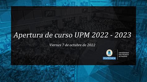 Acto Académico De Apertura De Curso 2022 2023 Youtube