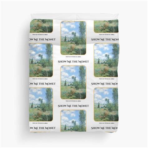 Monet painting View of Vétheuil 1880 4 Duvet Cover for Sale by