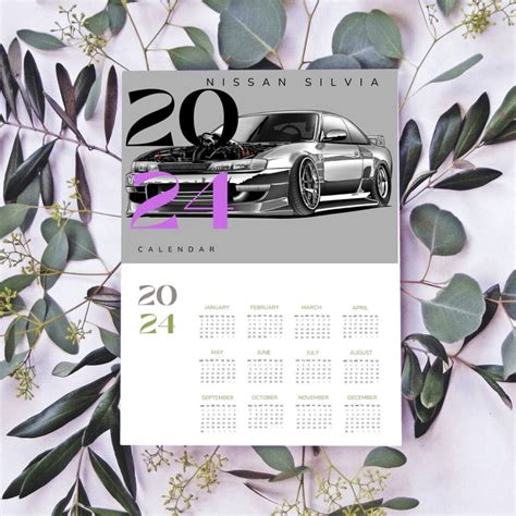 Printable 2024 Calendar Nissan Silvia Schassis Cars Calendar Etsy