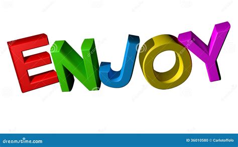 Colorful Enjoy stock illustration. Illustration of happiness - 36010580 