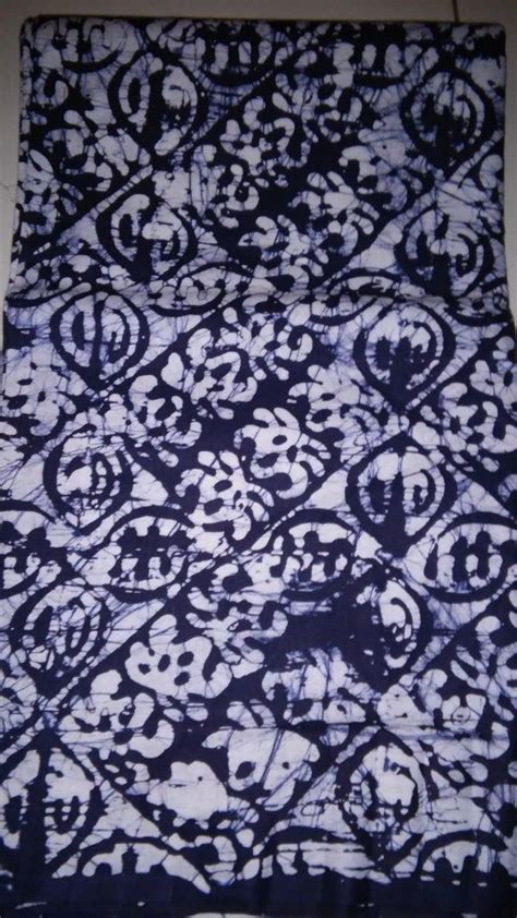 Indigo Blue Color African Batik Fabric By The Yard African Cotton