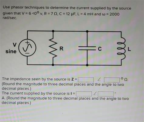 Solved Use Phasor Techniques To Determine The Current Chegg