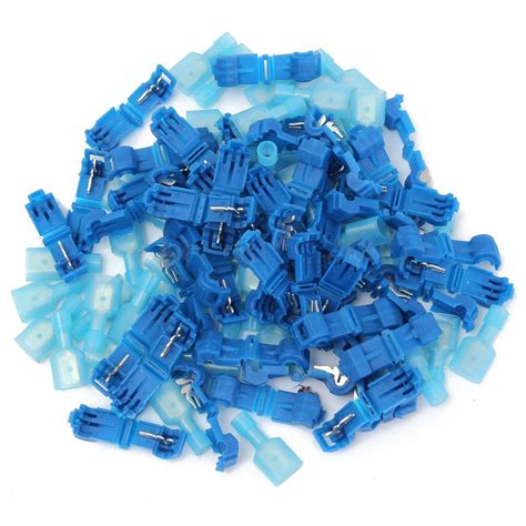 100x Lug Crimp Insulated Electrical Connector Male Female Spade Set 16