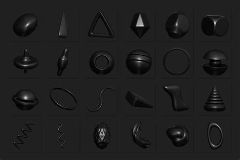 240 Black Abstract 3D Shapes by hatimbahia on DeviantArt