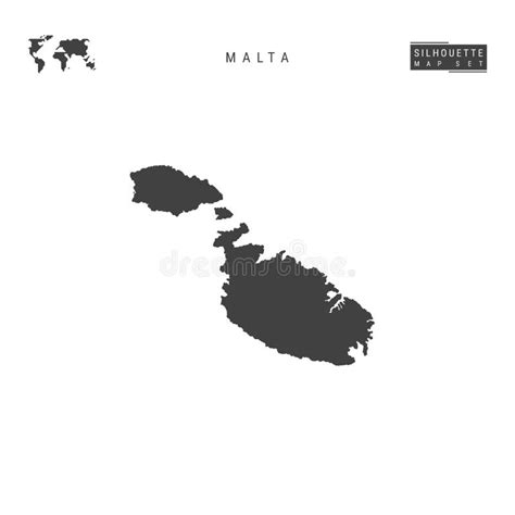 Silhueta Do Mapa De Malta Ilustra O Do Vetor Ilustra O De Malta