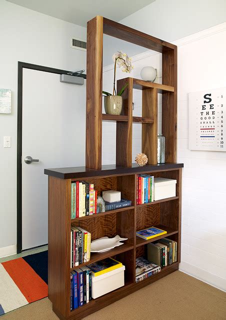 Divider Bookcase Contemporary Entry Los Angeles By Erica Islas