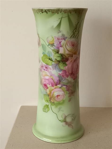 Antique Austrian Porcelain Vase Victoria Austria Bone China Vase