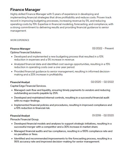 finance director resume examples   templates