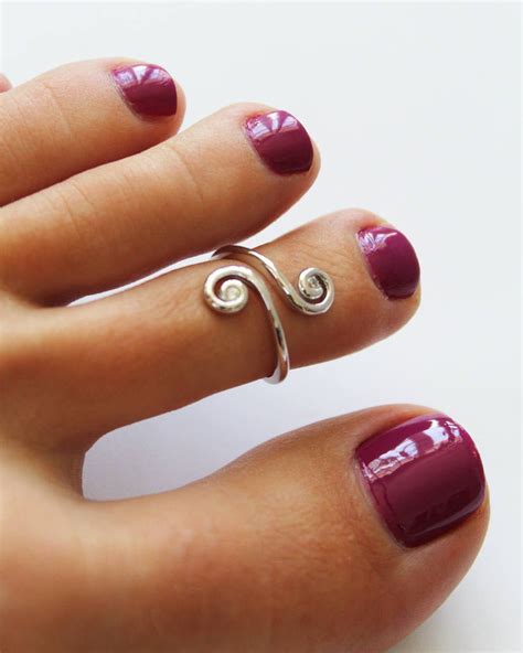 Swirl Toe Ring Toe Ring Designs Silver Toe Rings Toe Rings