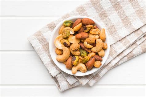 Spicy Flavoured Nuts Mix Of Nuts Stock Image Image Of Organic