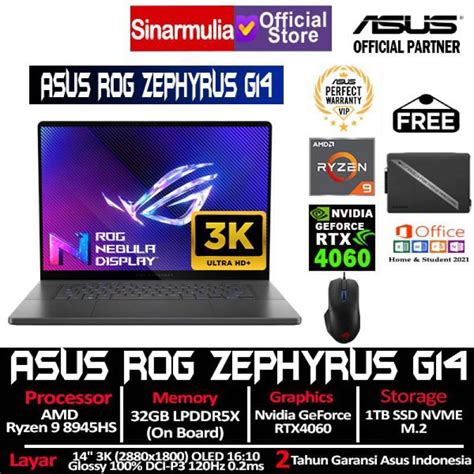 Promo Asus Rog Zephyrus G Ga Uv Ryzen Hs Rtx Tb Ssd Gb