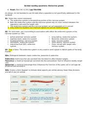 Grq Endocrine Docx Guided Reading Questions Endocrine Glands Read