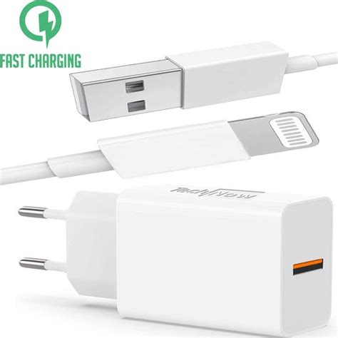 Snellader Oplader Met Usb C Naar Lightning Geschikt Voor Iphone Ipad