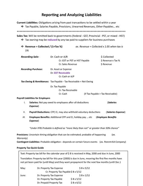 Chapter 10 Acctg 311 Summary Introduction To Accounting For