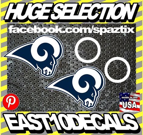 Los Angeles Rams La Cornhole Decal Sticker 4 Pc Set Package Deal