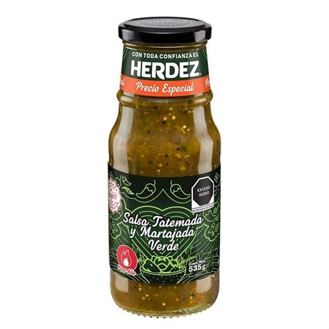 Salsa Tatemada Y Martajada Herdez Verde 535 G Walmart