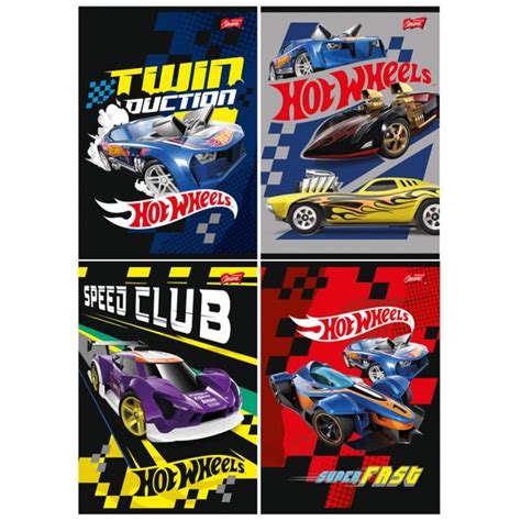 ZESZYT A K TRZY LINIE KOLOR LAMINOWANY HOT WHEELS MAJEWSKI Arena Pl