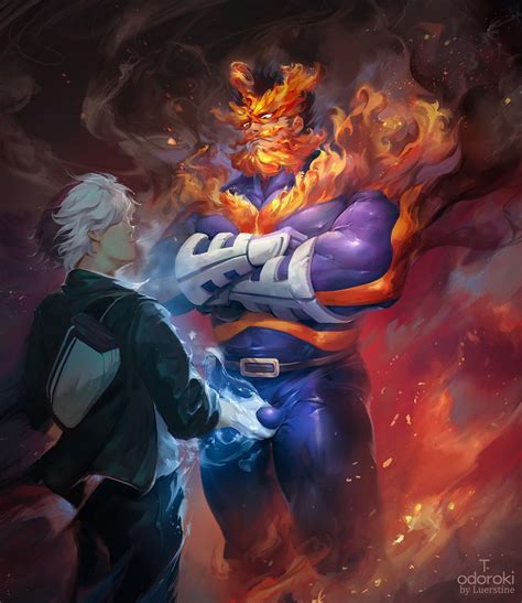 Endeavor And Todoroki Shouto Boku No Hero Academia Drawn By Luerstine