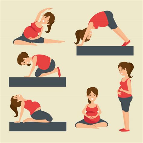 Best Pregnancy Exercise Illustrations Royalty Free Vector Graphics