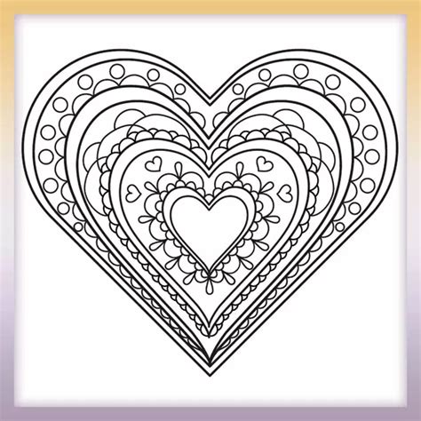 Free Heart Mandala Coloring Pages