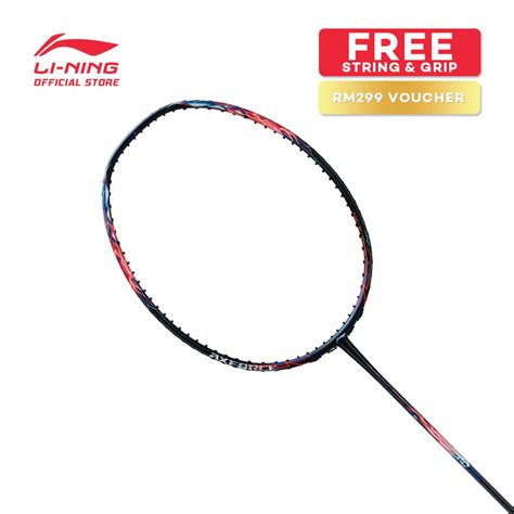 Li Ning Axforce Tiger Max Badminton Racquet Navy Red Ayps