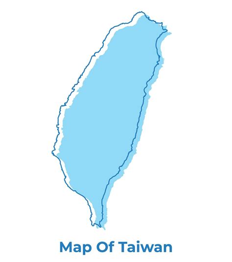 Taiwan simple outline map vector illustration 36097656 Vector Art at ...