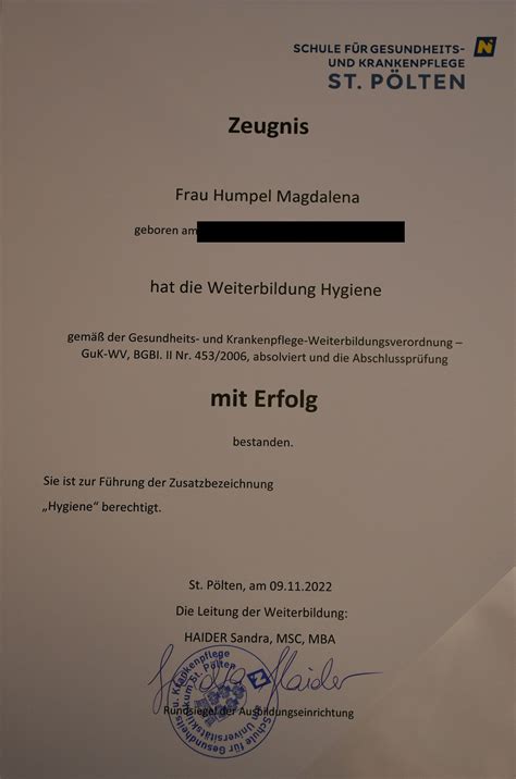 Herzlichen Glückwunsch zur bestandenen Prüfung