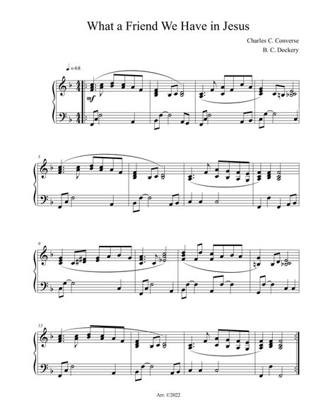 What A Friend We Have In Jesus Piano Solo Piano Solo Digital Sheet Music Sheet Music Plus